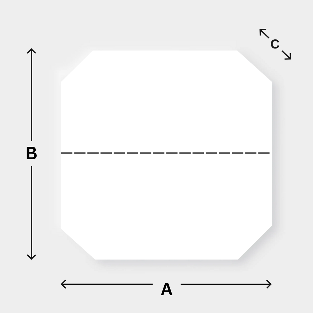 Forme de couverture : Angles coupés